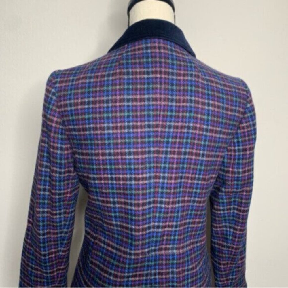 NWT Talbots Mistletoe Plaid Shetland Wool Single Breasted Blazer - Picture 13 of 17